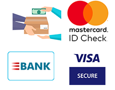 Zahlungsarten: Nachnahme, Vorauskasse, Visa, Mastercard